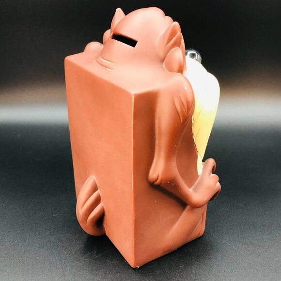 1997 Taz Coin Bank Retro Looney Tunes Tasmanian Devil Character Piggy Bank - Picture 3 of 10
